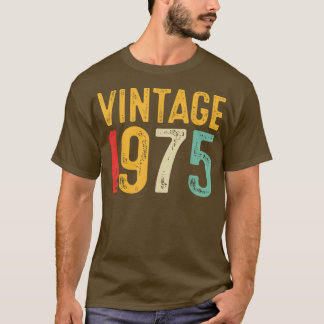 Vintage 1975 47th Birthday Decoration Men Women 47 T-Shirt