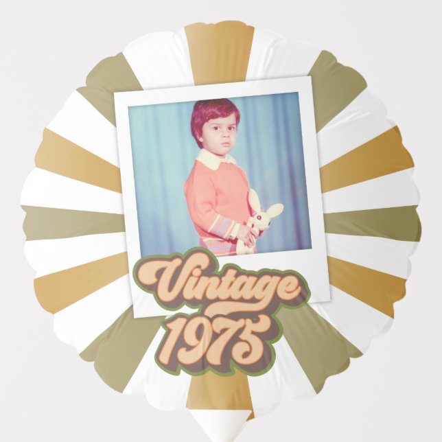 Vintage 1975 50th Birthday Photo  Balloon (Front)