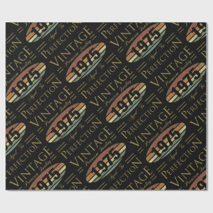 Vintage 1975 50th Birthday Wrapping Paper