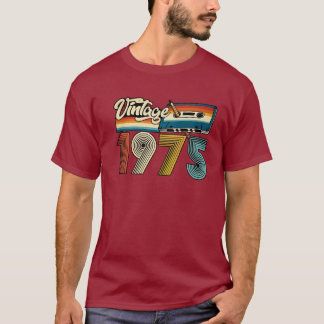 Vintage 1975 Cassette Tape Retro 70s  T-Shirt