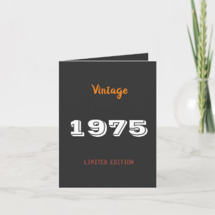 Vintage 1975 Limited Edition – 50th Birthday Party Invitation
