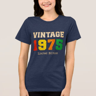 Vintage 1975 Limited Edition – 50th Birthday Retro Tri-Blend Shirt