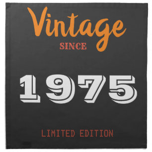 Vintage 1975 Limited Edition Cloth Napkin – Retro