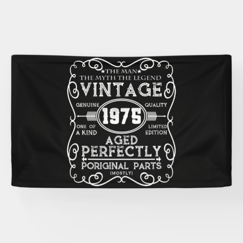 Vintage 1975 Man Myth Legend 46th Birthday Banner