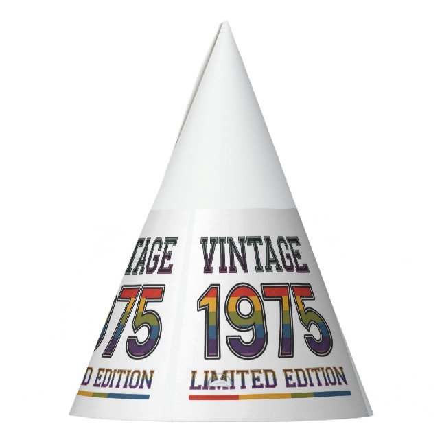 Vintage 1975 Paper Party Hat (Left)