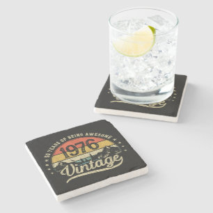 Vintage 1976 50 Years Old 50th Birthday Stone Coaster