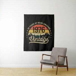 Vintage 1976 50 Years Old 50th Birthday Tapestry