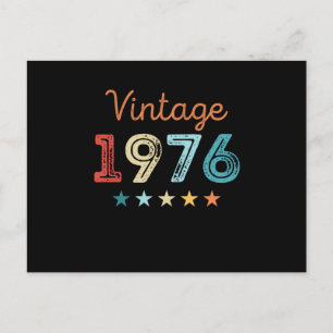 Vintage 1976 50th Birthday Retro Gift 50 year old Postcard