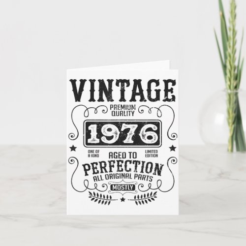 Vintage 1976 Birth Year Birthday Funny Quotes Retr