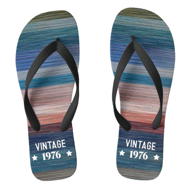 Vintage 1976 Birthday Flip Flops (Footbed)