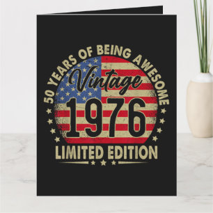 Vintage 1976 Limited Edition 50 Years Old Card