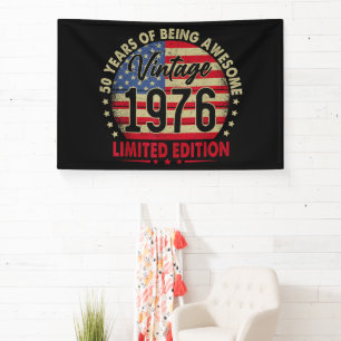 Vintage 1976 Limited Edition 50th Birthday Banner