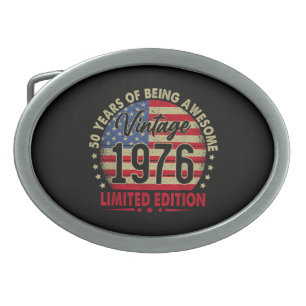 Vintage 1976 Limited Edition 50th Birthday Belt Buckle