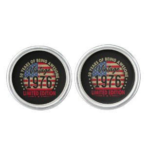 Vintage 1976 Limited Edition 50th Birthday Cufflinks