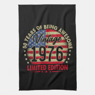 Vintage 1976 Limited Edition 50th Birthday Kitchen Towel