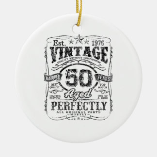 Vintage 1976 Limited Edition Shirt 50 Year Old 50t Ceramic Ornament