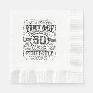 Vintage 1976 Limited Edition Shirt 50 Year Old 50t Napkins