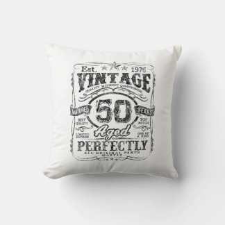 Vintage 1976 Limited Edition Shirt 50 Year Old 50t Throw Pillow