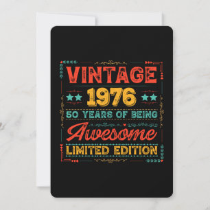 Vintage 1976 Made in 1976 70th Birthday 50 Years Invitation
