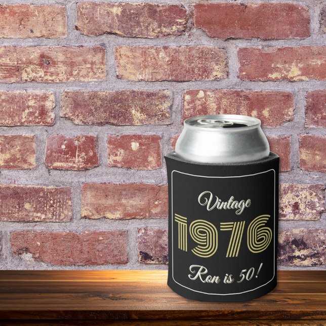 Vintage 1976 Retro Birthday 50th Birthday Can Cooler (Creator Uploaded)