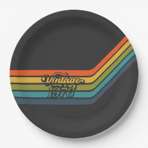 Vintage 1976 Retro Design paper plates