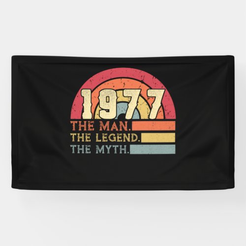 Vintage 1977 Birthday Banner