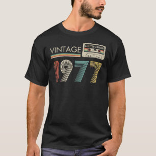 Vintage 1977 Limited Edition Cassette Retro T-Shirt