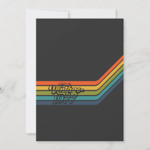 Vintage 1977 Style Birthday Invitation