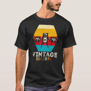 Vintage 1978 43rd Birthday Cassette Tape For Men W T-Shirt