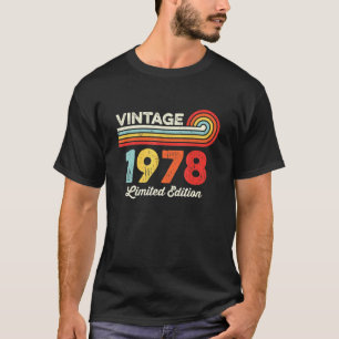 Vintage 1978 Birthday  Men Women Born In 1978 T-Shirt