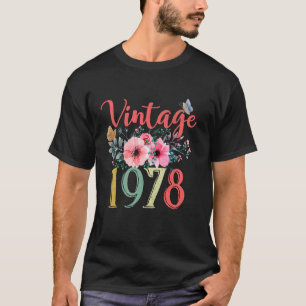 Vintage 1978 Floral Hippie Groovy Wildflower 47th T-Shirt