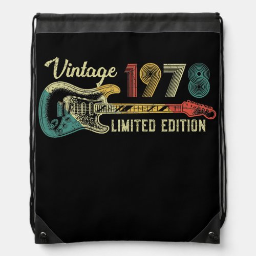 Vintage 1978 Limited Edition Guitarist 44 Year Drawstring Bag