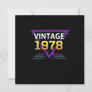 Vintage 1978 Retrowave Birthday Gift Invitation