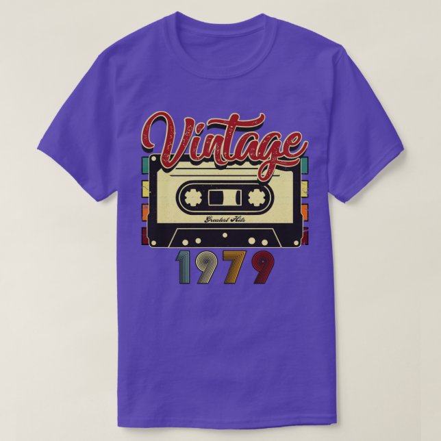 Vintage 1979 Greatest Hits Cassette Tape T-Shirt (Design Front)