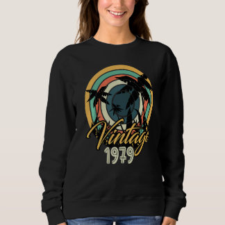 Vintage 1979 Palm Surfing Year Of Birth Vintage Sweatshirt