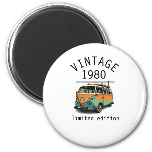 VINTAGE 1980 BEST CAR T_shirt for men Magnet