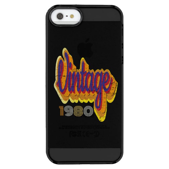 Vintage 1980 uncommon iPhone case (Back)