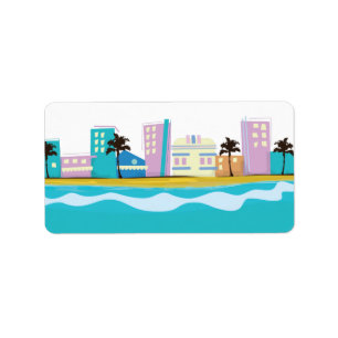 Vintage 1980s Miami Poster Label