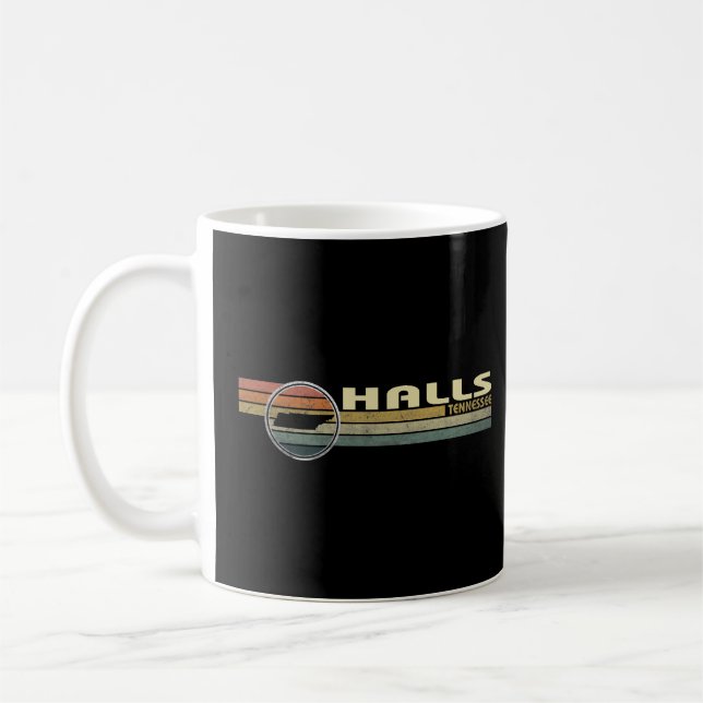Vintage 1980s Style HALLS, TN  Coffee Mug (Left)