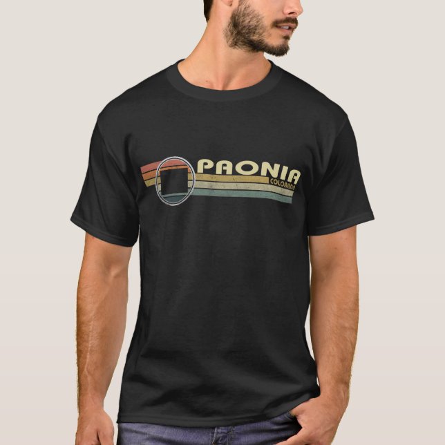 Vintage 1980s Style PAONIA, CO T-Shirt (Front)