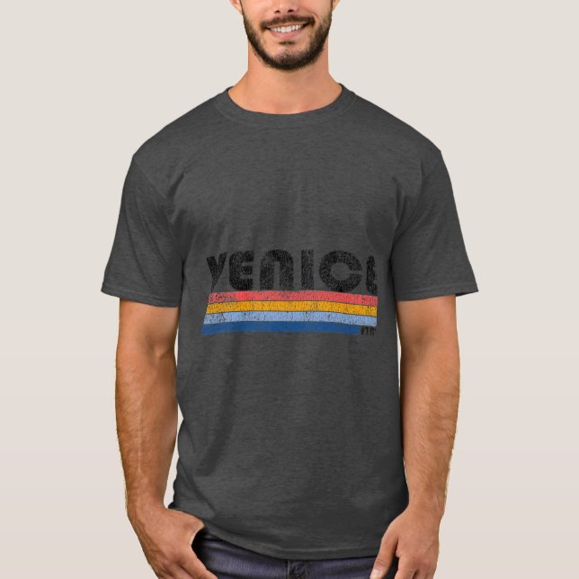Vintage 1980s Style Venice Italy T-Shirt (Front)