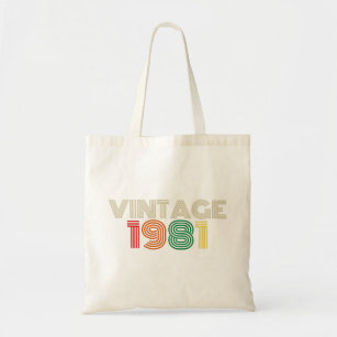 Vintage 1981 , 40th Birthday, 40th Birthday Gift. Tote Bag