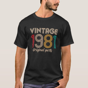 Vintage 1981 41st Birthday Gifts Retro Vintage 41 T-Shirt