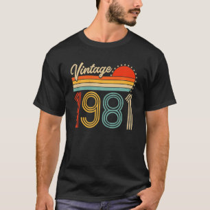 Vintage 1981 Born In 1981 41th Birthday Gifts 41 T-Shirt