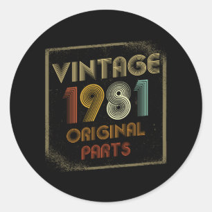 Vintage 1981 classic round sticker