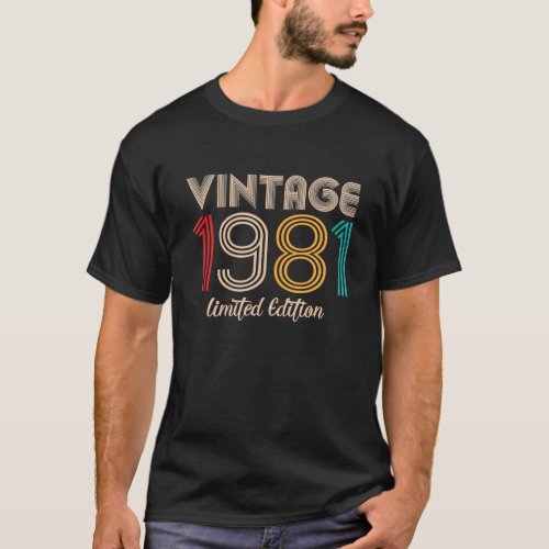 Vintage 1981 Limited Edition 41st Birthday 41 T_Shirt