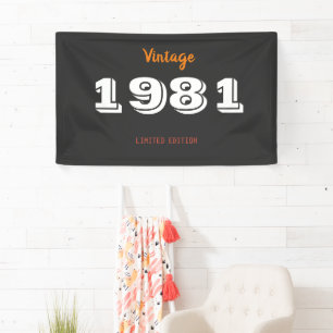Vintage 1981 Limited Edition Gift Banner – Retro