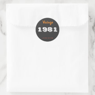 Vintage 1981 Limited Edition Sticker – 45th Куекщ