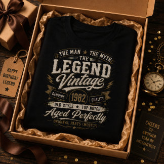 Vintage 1982 Aged to Perfectly 44th Birthday T-Shirt