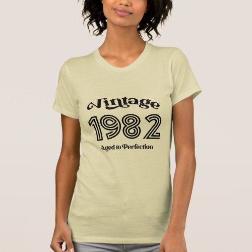 Vintage 1982 Birthday Aged to Perfection T_Shirt